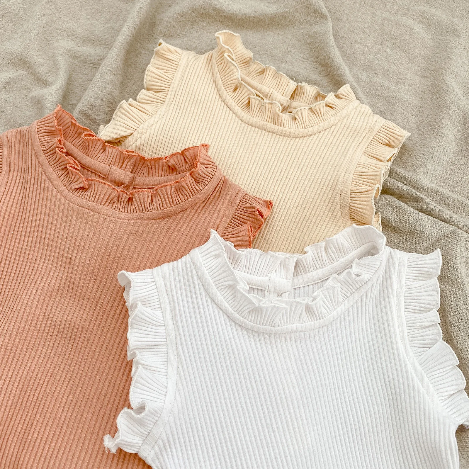 Pelele con volantes para bebé niña – Ropa fresca de verano - imagen 2