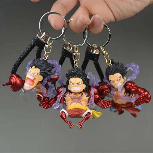 LLavero de Anime de una pieza, llavero de muñeca bonita, adorno de Cosplay, llavero, bolsa de coche, accesorios colgantes de silicona, regalos de moda para niños - imagen 3