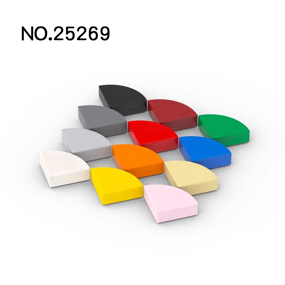 20 piezas MOC Compatible ensambla partículas 25269 48410 azulejo redondo 1x1 cuartos piezas de bloques de construcción DIY Compatible tecnología juguete - imagen 3