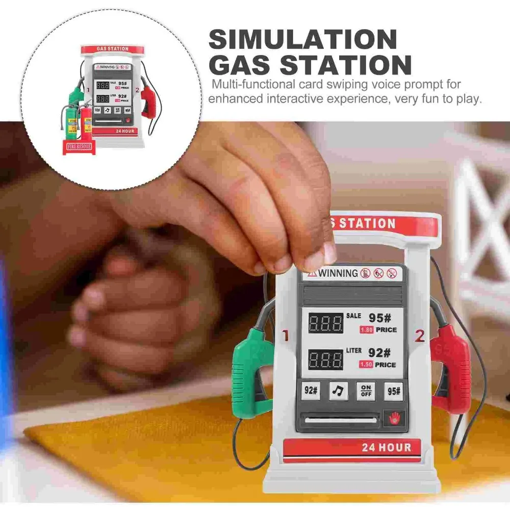Bomba de gasolina para niños, juguete de simulación, estación de gasolina para coche, regalo, juguete educativo para edades tempranas, juguetes educativos interactivos de escritorio para padres e hijos - imagen 2