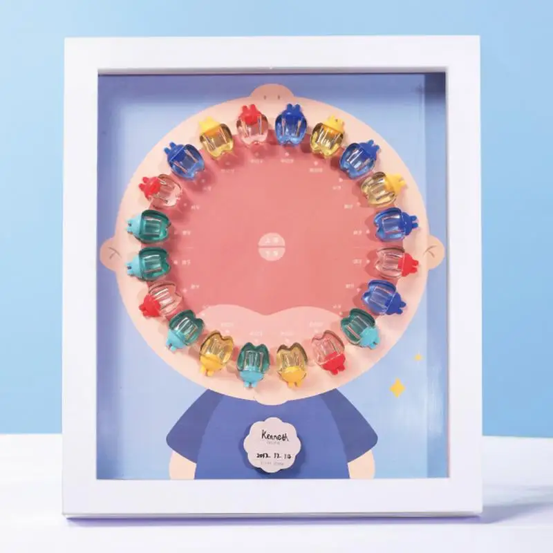 Portacepillos de dientes para niños pequeños, caja de recuerdo para evitar la pérdida de dientes, casa de dientes de cristal transparente - imagen 3