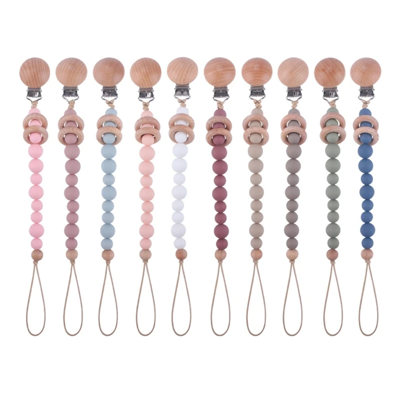 Clip chupete bebé cadena silicona - vista principal