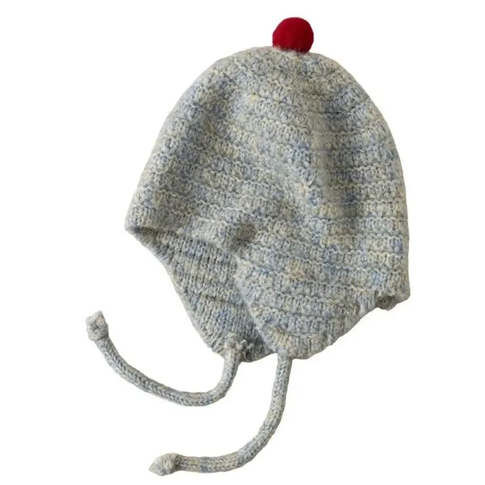Gorro tejido a la moda para niños pequeños, protección para los oídos, gorros a prueba de viento para niños, gorro con orejeras de ocio para mantener el calor para niño y niña - imagen 2
