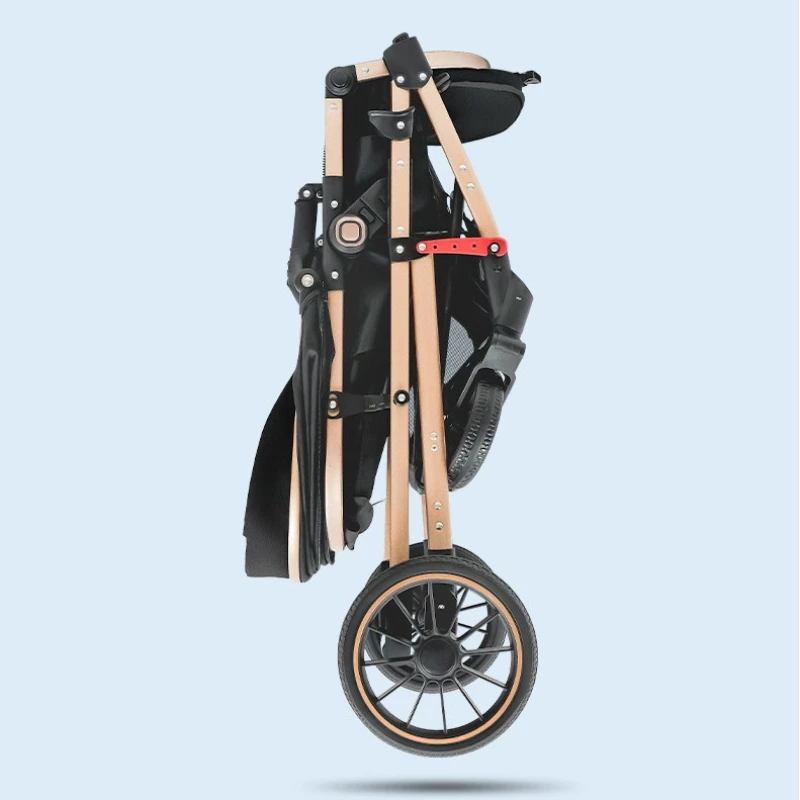 Nuevo cochecito de bebé gemelo de aspecto alto, respaldo ajustable, cochecito de bebé gemelo desmontable, cochecito de bebé doble plegable - imagen 4