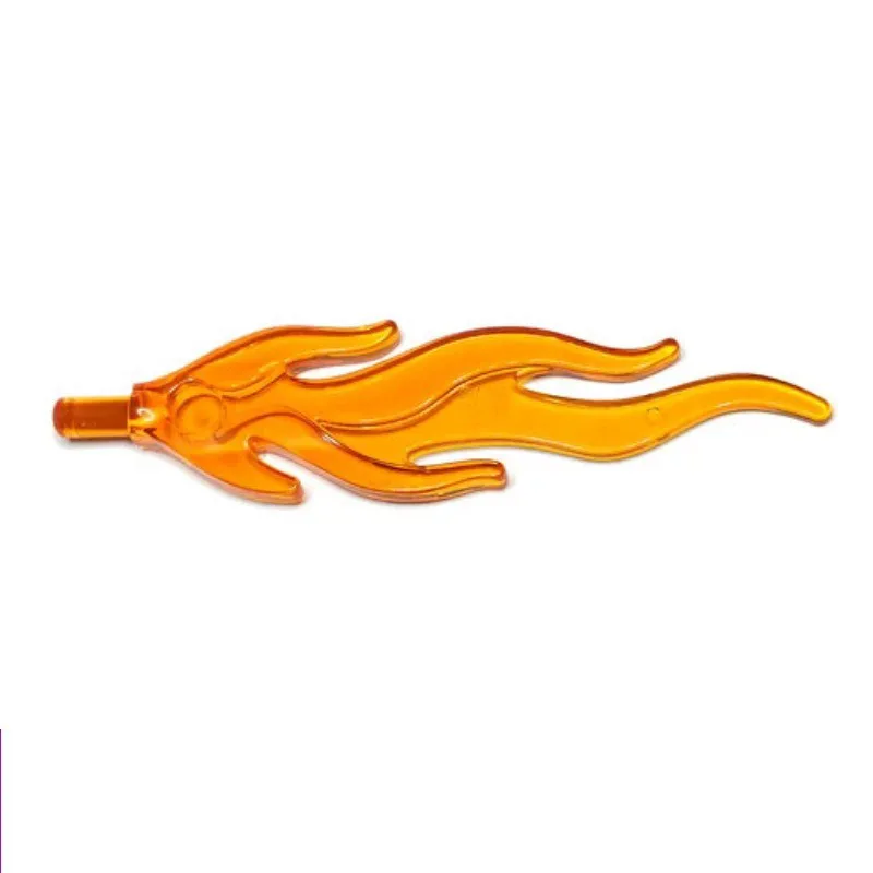 20 piezas llama con punta amarilla transparente marmolada, bloque de construcción de ladrillo, pieza MOC, juguete Compatible 28577/85959