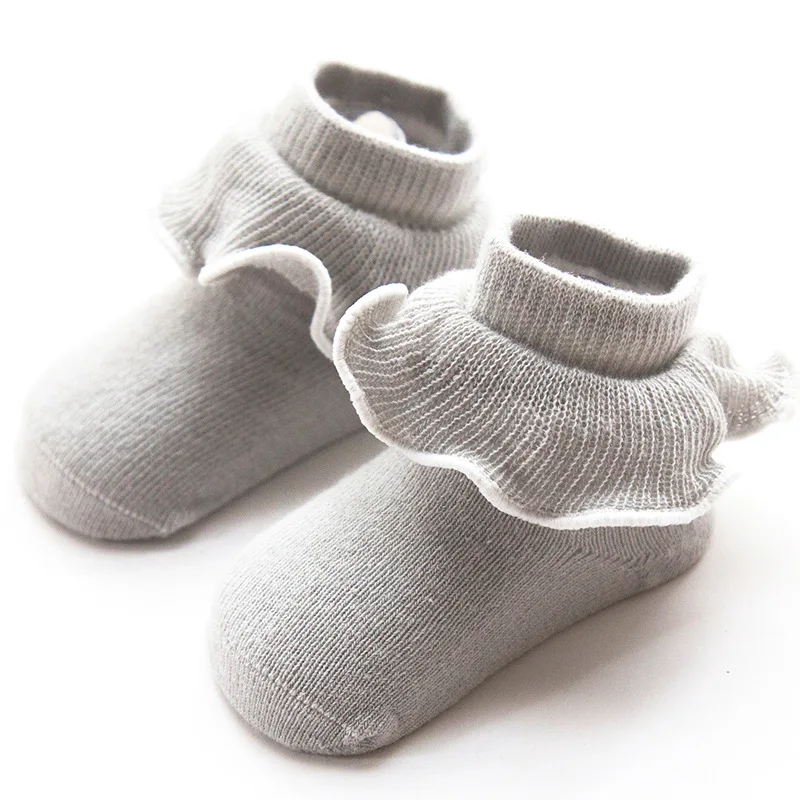 Calcetines tobilleros de algodón floral para bebé - imagen 4