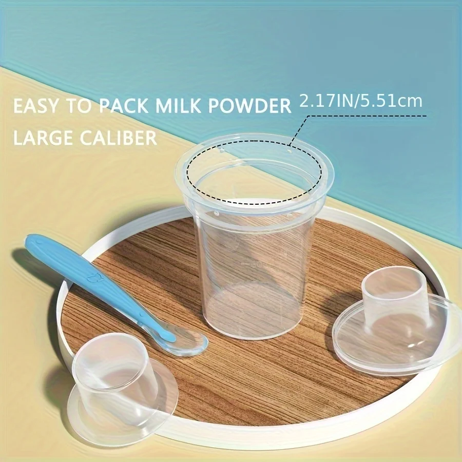 4/6 cajas portátiles de leche en polvo para bebés con capacidad de 80 ml. Contenedor de leche en polvo Outing. Compartimento de leche en polvo para bebés para recién nacidos. - imagen 4