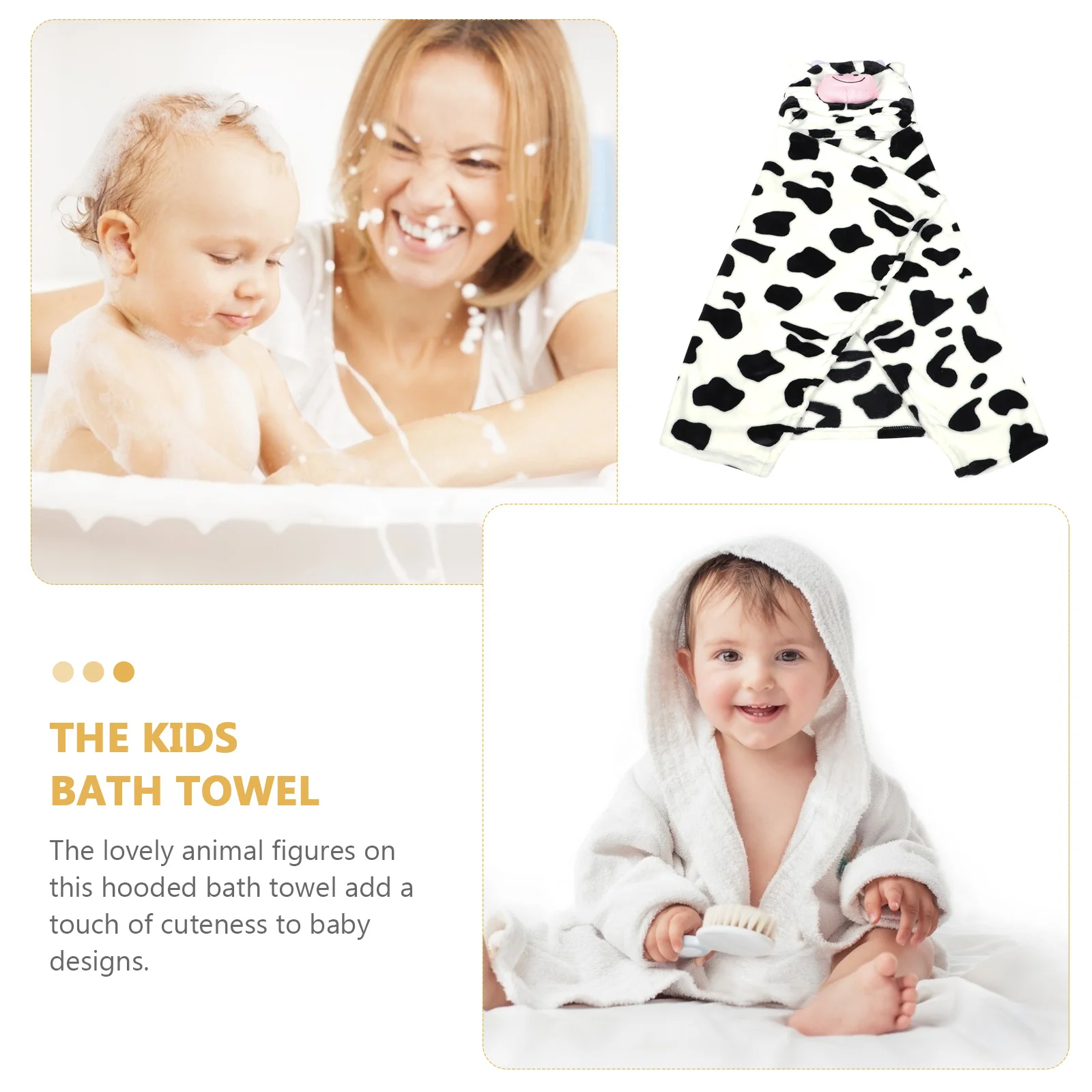 Toalla de baño Ultra suave Franela premium Diseño de dibujos animados Albornoz absorbente para niños Toalla para niños Regalo - imagen 4