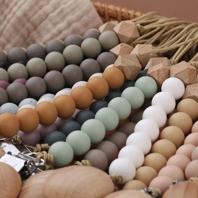 M76C Clips para chupete silicona sin BPA, cadena, soporte para pezones para regalo Baby Shower infantil - imagen 4