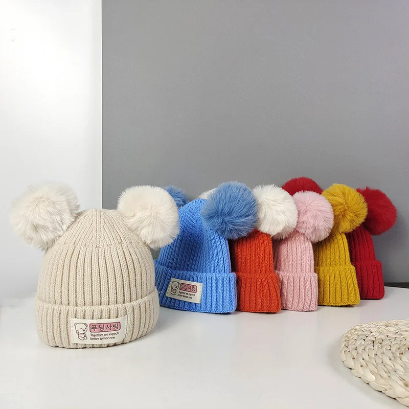 Gorro de bebé con pompon – Otoño e invierno, cálido y suave - imagen 5