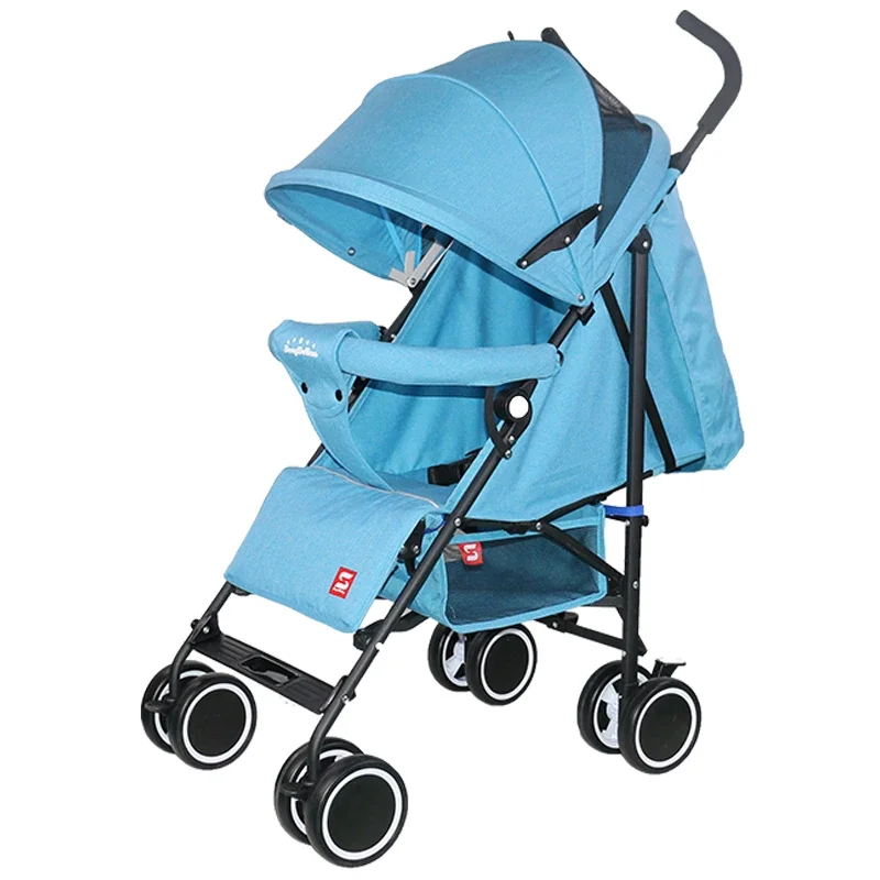 Cochecito de viaje ligero con un solo clic, plegable y personalizable, directo desde la fuente de fábrica
