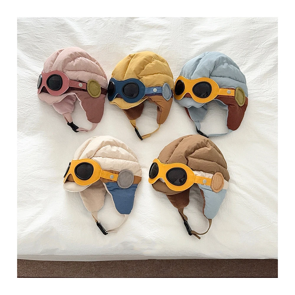 MILANCEL nuevo gorro de invierno para niños Lei Feng 2-6T franjas de diferente Color gorro con protección para los oídos para niños y niñas gorro de esquí cálido - imagen 2