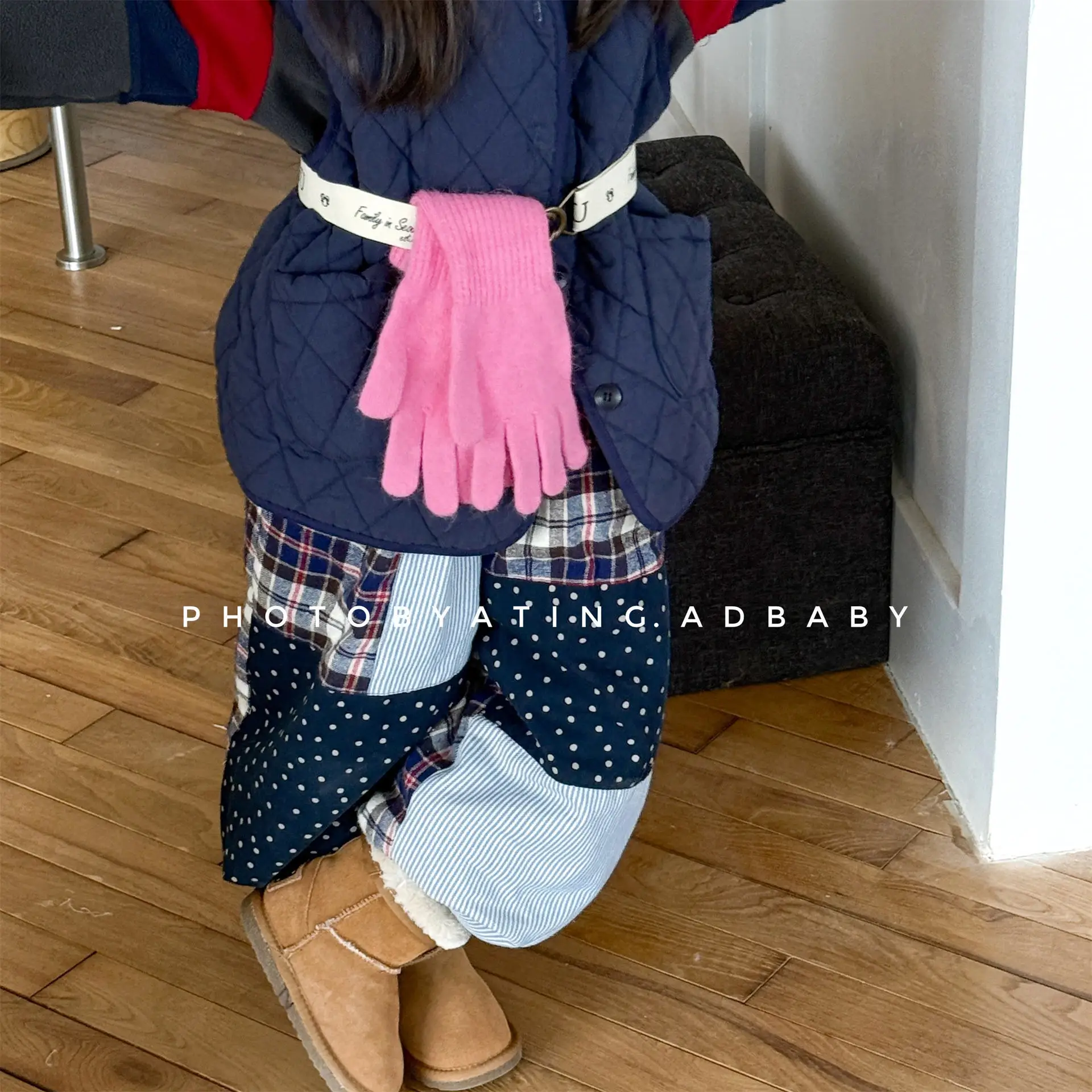 Pantalones para niños de 1 a 7 años, pantalones gruesos con forro para niñas, pantalones cálidos de lana para niños, pantalones de lunares - imagen 5