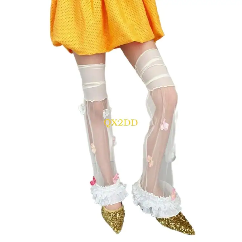 QX2D Fator usuarios pierna para niños Estilo transparente Transparente Tela nylon suave fácil usar para diaria - imagen 2