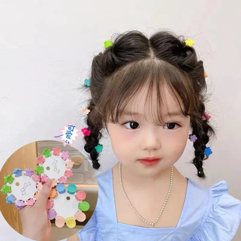 Mini pinza para el pelo para niña, accesorios para el cabello estilo princesa con flor de cerezo, pinza para el pelo para flequillo, trenzas de cola de caballo Updo - imagen 2