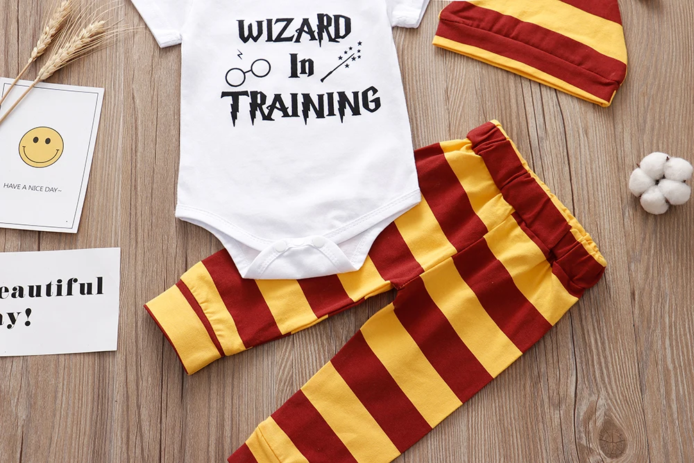 Conjunto de ropa para bebé recién nacido, Pelele de manga corta con dibujos animados, pantalones y sombrero, conjunto de 3 uds para bebé de 0 a 2 años, verano 2025 - imagen 3