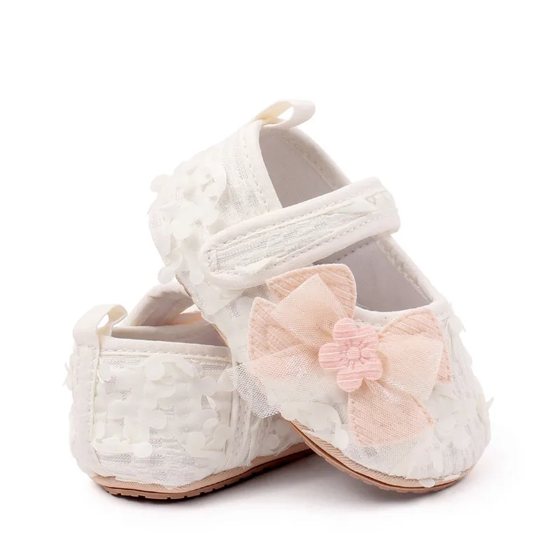 2025 nuevos zapatos planos con lazo para niña, suela de goma suave, cuna infantil, primeros caminantes, zapatos de princesa para niñas recién nacidas para vestido de fiesta - imagen 2