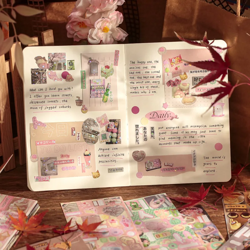 30 hojas/pieza lindas pegatinas decorativas Retro diario Toploader teléfono libro de pegatinas regalo escuela papelería - imagen 5