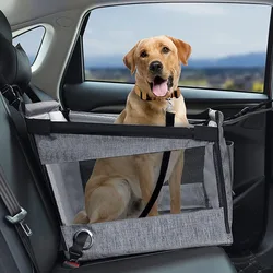 Asiento de coche para perros plegable con malla de seguridad