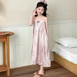 Pijama de niña verano estilo sencillo y tierno en color liso fino