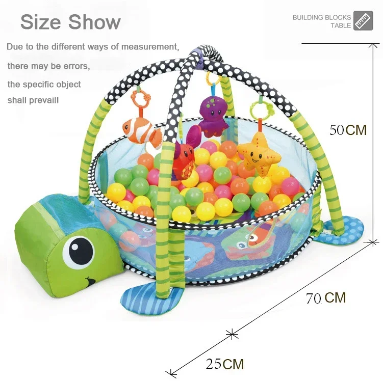 Manta para gatear con marco de Fitness para bebé, estera de juego con valla para gatear con libro de tela, alfombra infantil, juguetes de iluminación, regalo - imagen 4