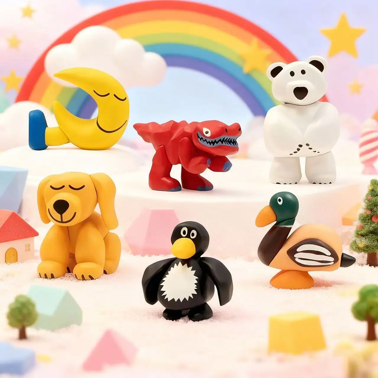 Figuras coleccionables de oso polar y dinosaurio para niños - imagen 5