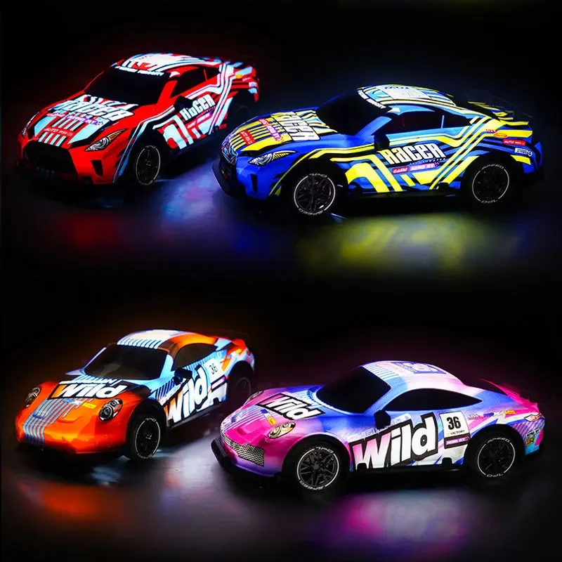 Coche RC infantil 1:18 todoterreno con luces nocturnas para niños