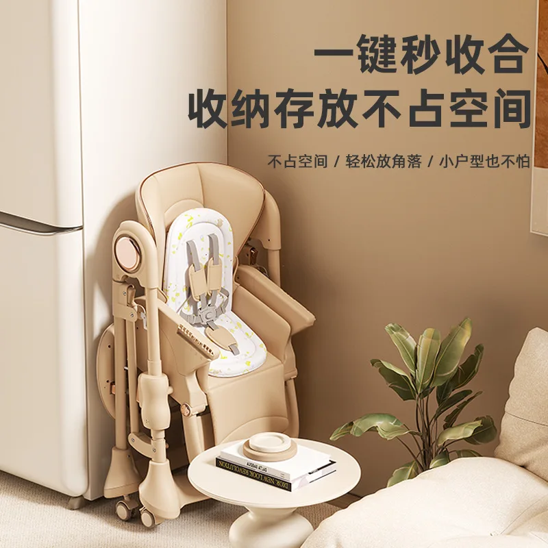 Silla de comedor para bebé plegable portátil y multifuncional - imagen 3