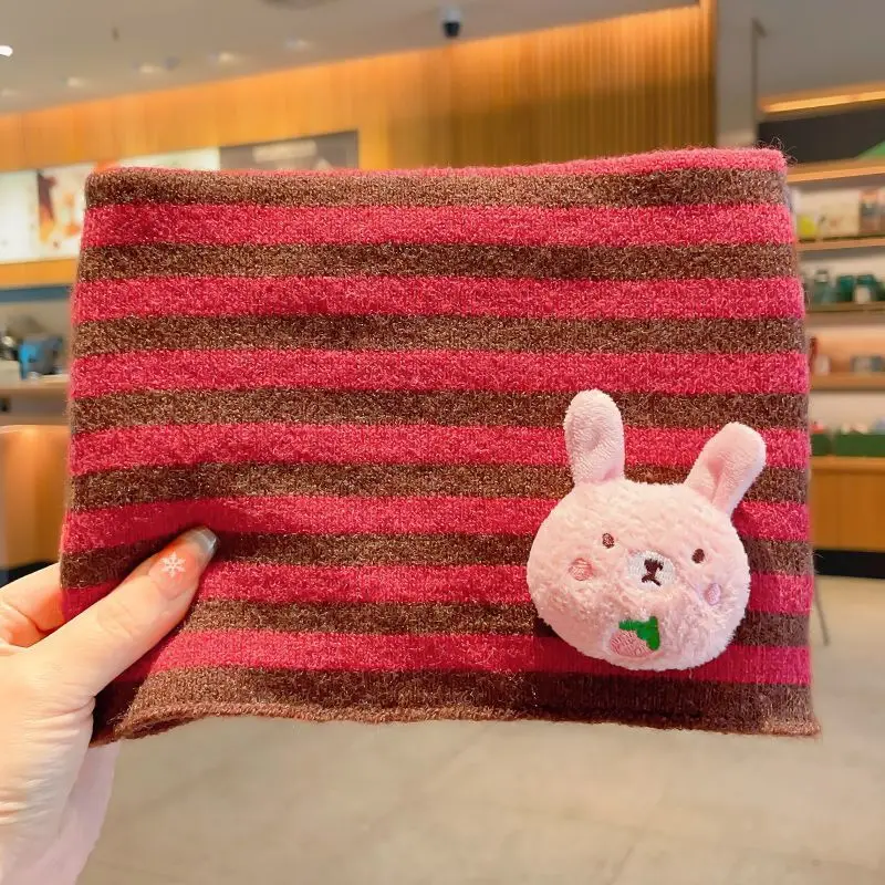 2025 Polaina para el cuello para niños Otoño/Invierno: forro polar grueso a prueba de viento, trabillas para las orejas, diseño de dibujos animados, bufanda cálida y versátil. - imagen 3