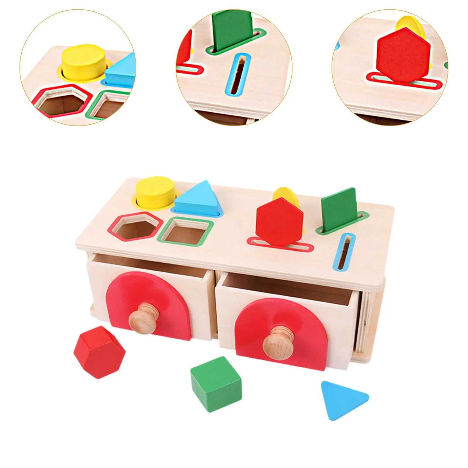 Object Permanence Box Toys Color Shape Sorting Box Developmental Toy Fine Motor Skills Sorting Matching Toy Birthday Gift
