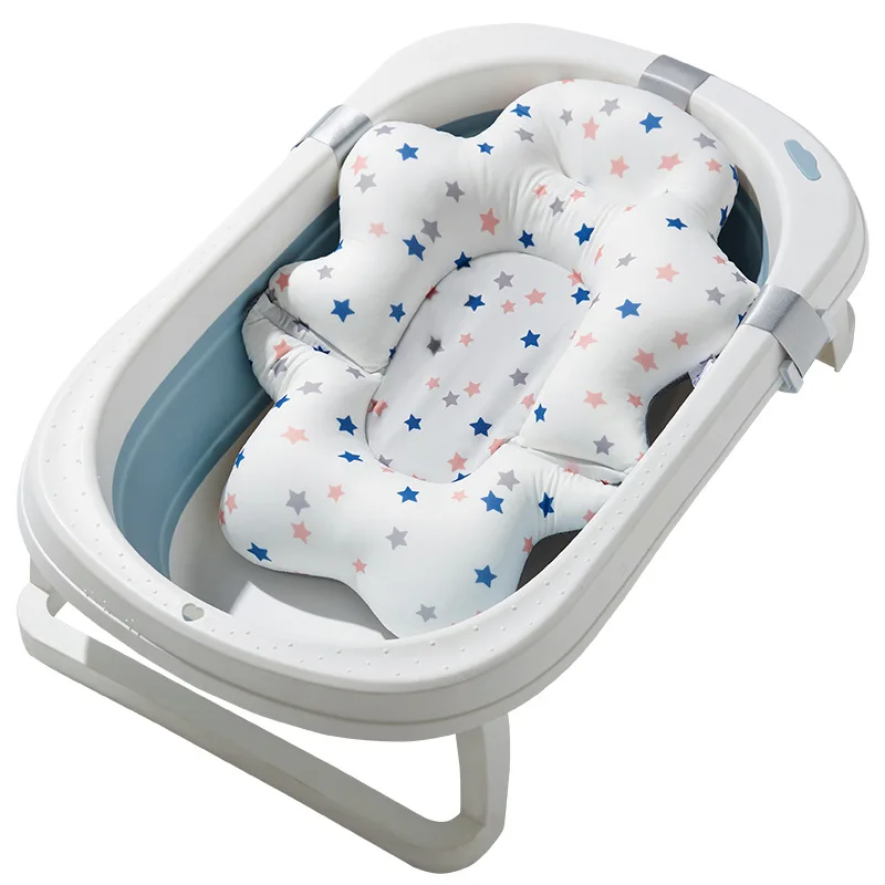 Asiento reclinable de baño para bebé con dibujos animados, hamaca ajustable, soporte para recién nacido, cojín de malla antideslizante para un tiempo de baño seguro - imagen 5