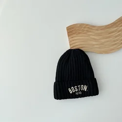 MILANCEL Gorro invernal infantil para niños con bordado de letras