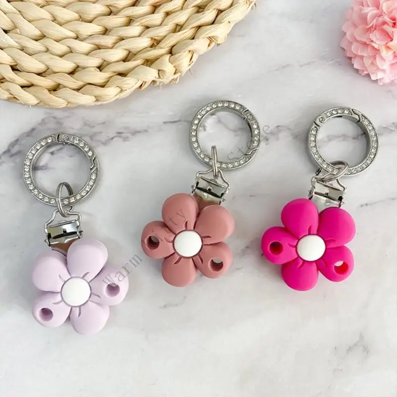 XXFE Baby Pitifier Clip Característica alimentación Encermada flores silicona CLAMP SEGUS - imagen 2