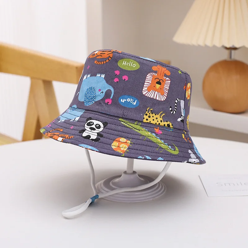 Bonitos sombreros de cubo de dibujos animados para niños y niñas, novedad de verano, sombrero fino para el sol, gorra Panamá, sombrero de pesca para senderismo, gorras de pescador - imagen 5