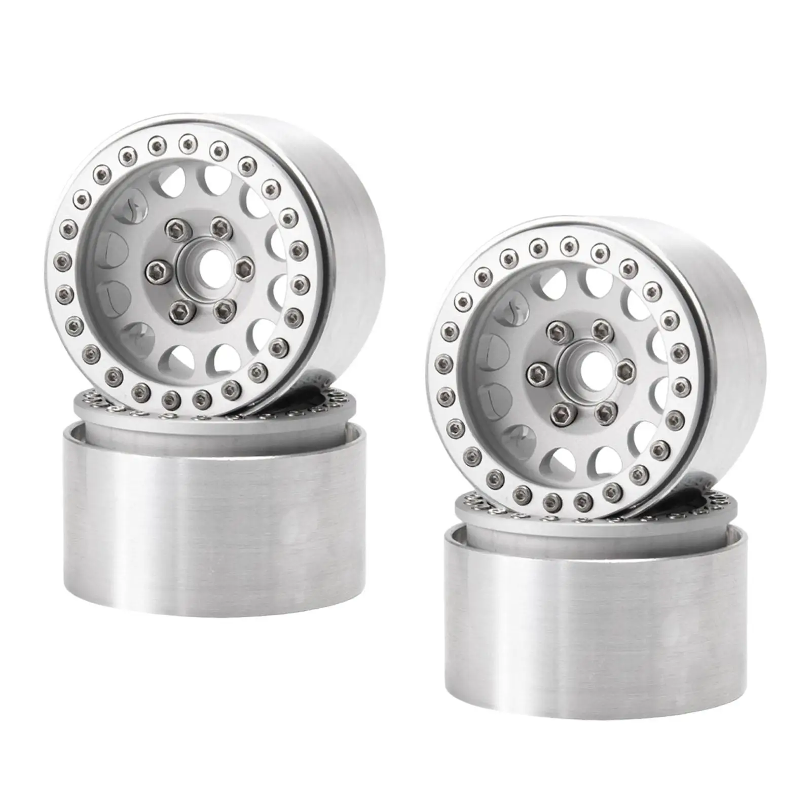 4 Pieces RC Car Wheels and Tires Replacing High Strength 1.9 inch for 1/10 TRX4 SCX10 Truck Vehicle RC Crawler Car Replacements