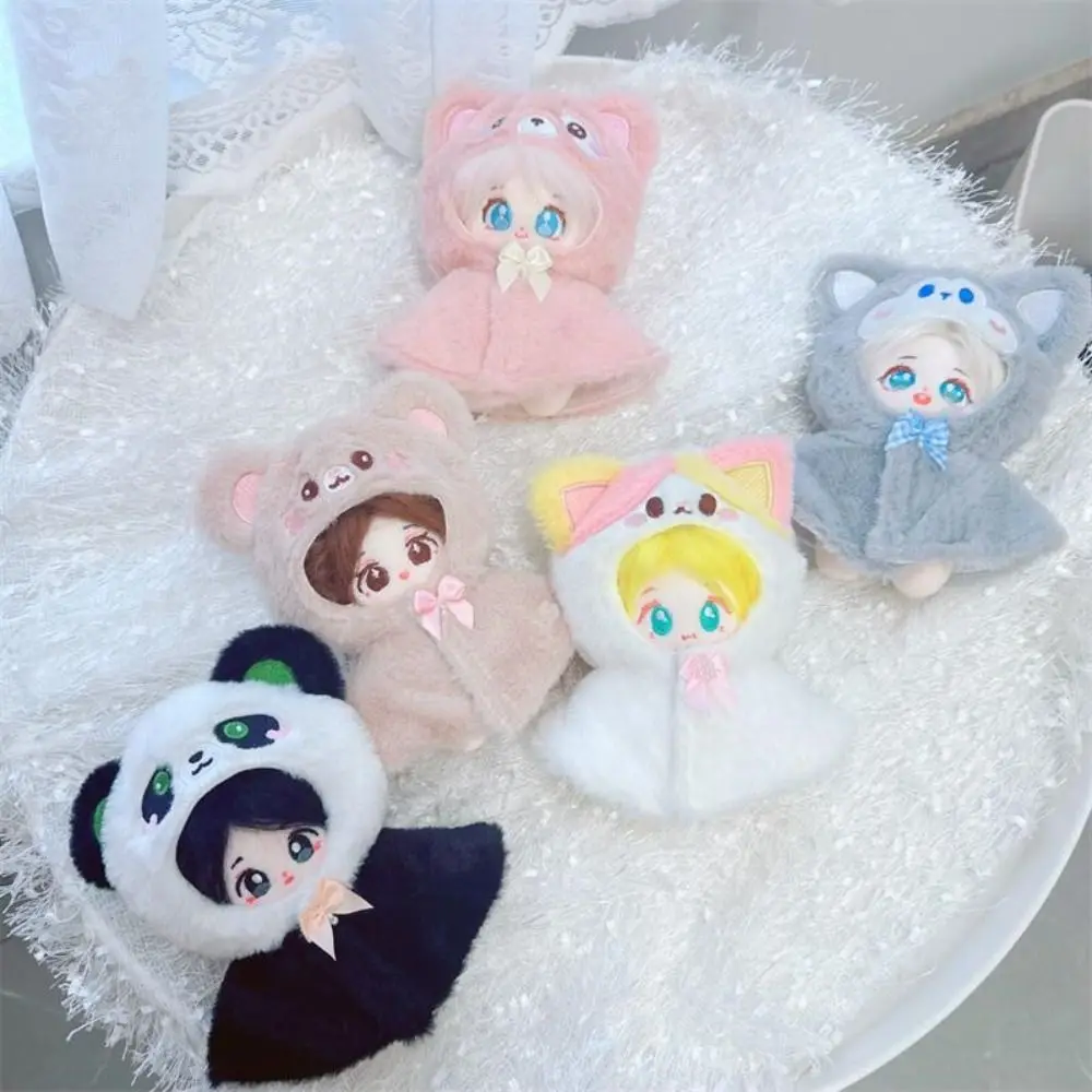 Ropa para muñecas y peluches – Conjunto con capa suave de dibujos animados - imagen 2