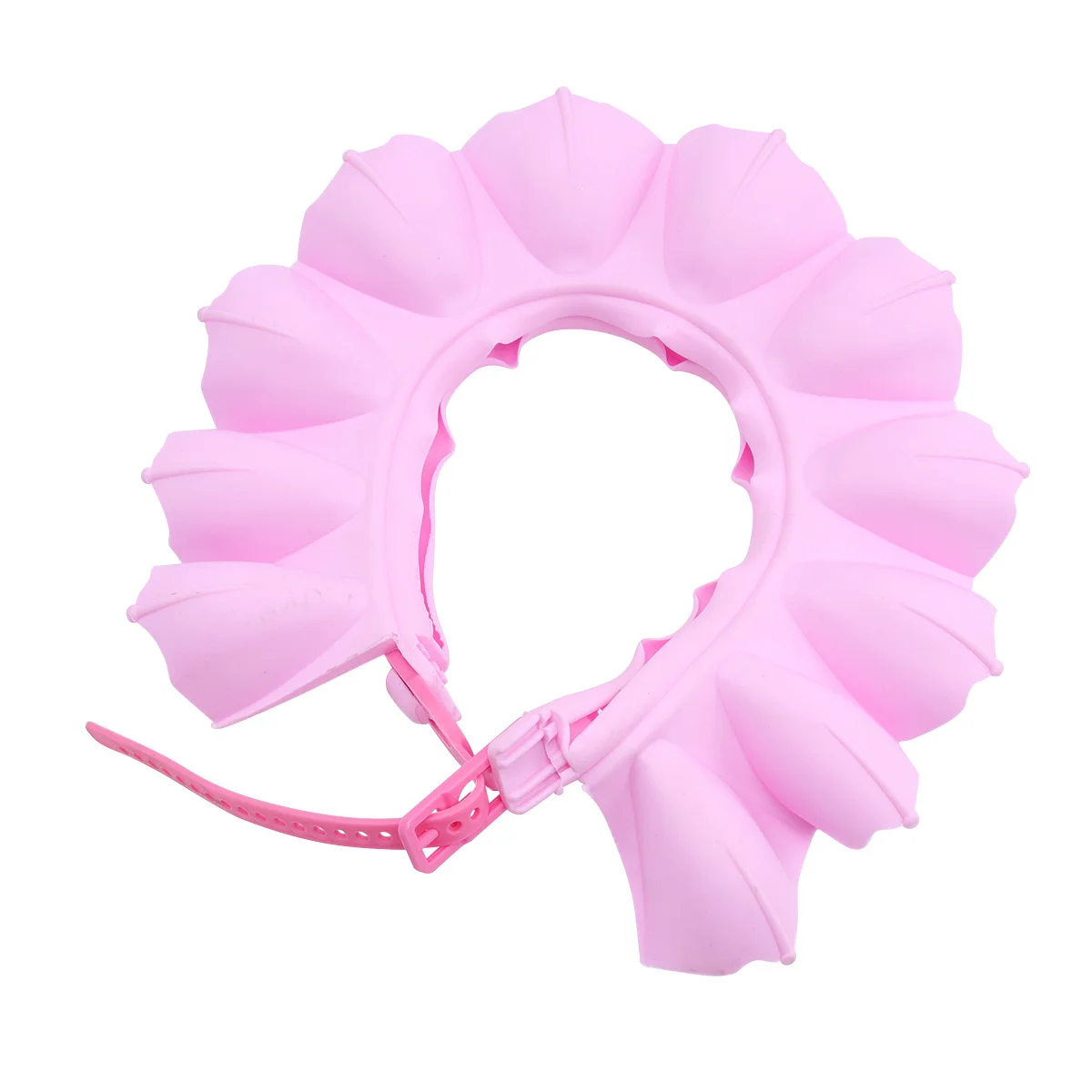 Gorro de lavado de pelo impermeable para bebé, Material Tpe, gorro de ducha ajustable suave para baño infantil, protección para los oídos, color rosa