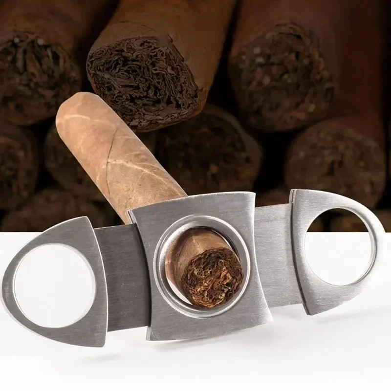 Cortador de cigarros Accesorios para cigarros de acero inoxidable - Estilo guillotina con punzón para premium - imagen 2