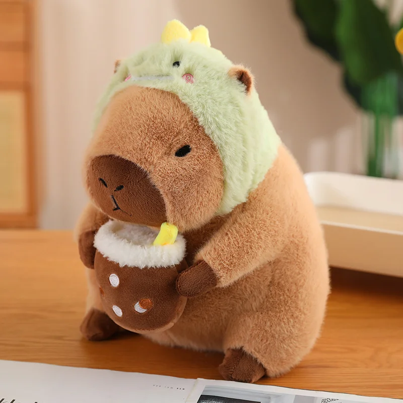 Peluche de capibara kawaii suave, almohada animal infantil regalo - imagen 5