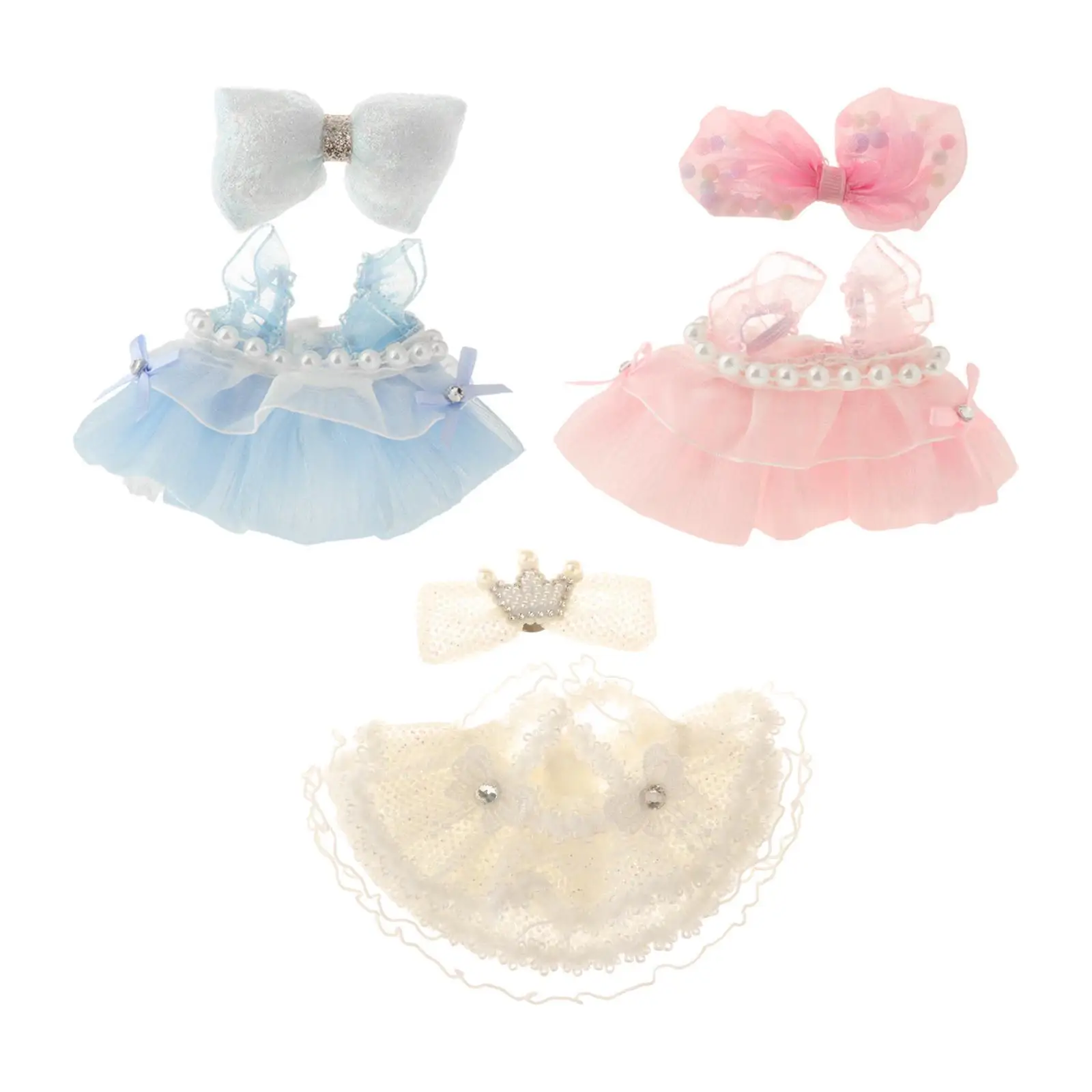 Plush Doll Suspender Skirt Brace Skirt Costumes Pretend Play Clothing DIY Make Your Own Dolls Princess Dress for 5.91'' Dolls