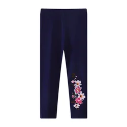 Leggings para niñas de 2 a 7 años, pantalones 100% de algodón para niñas, pantalones ajustados con estampado de dibujos animados, pantalones para niños