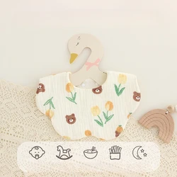 Babero de algodón suave para bebé – Protector absorbente para eructos y saliva