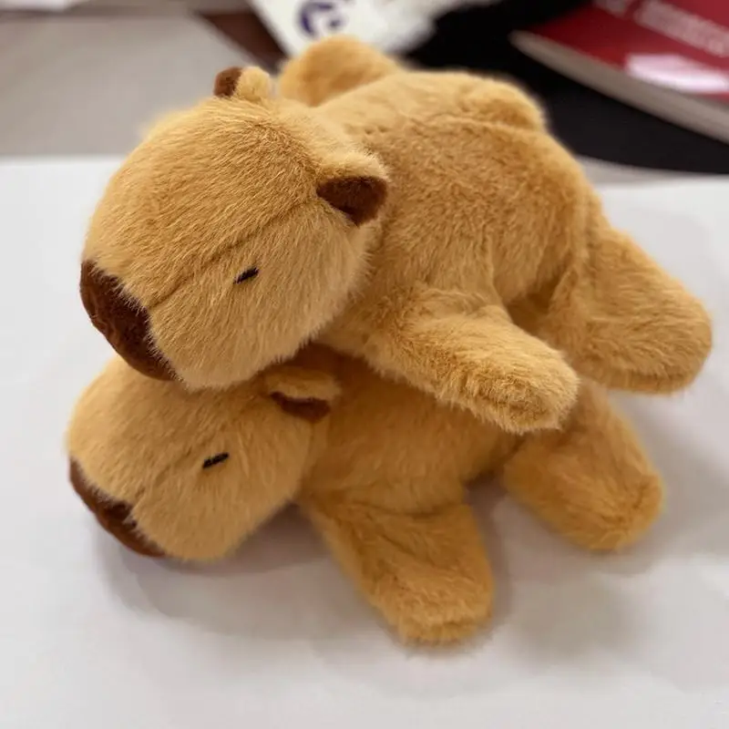 Capibara de peluche Papa Circle simulación Capibara Anime esponjoso animales de peluche muñeca abrazo muñeco de peluche suave juguete de regalo de cumpleaños para niños - imagen 5