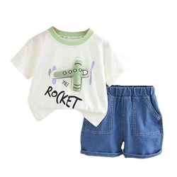 Conjunto bebé algodón verano – Camiseta y pantalón corto