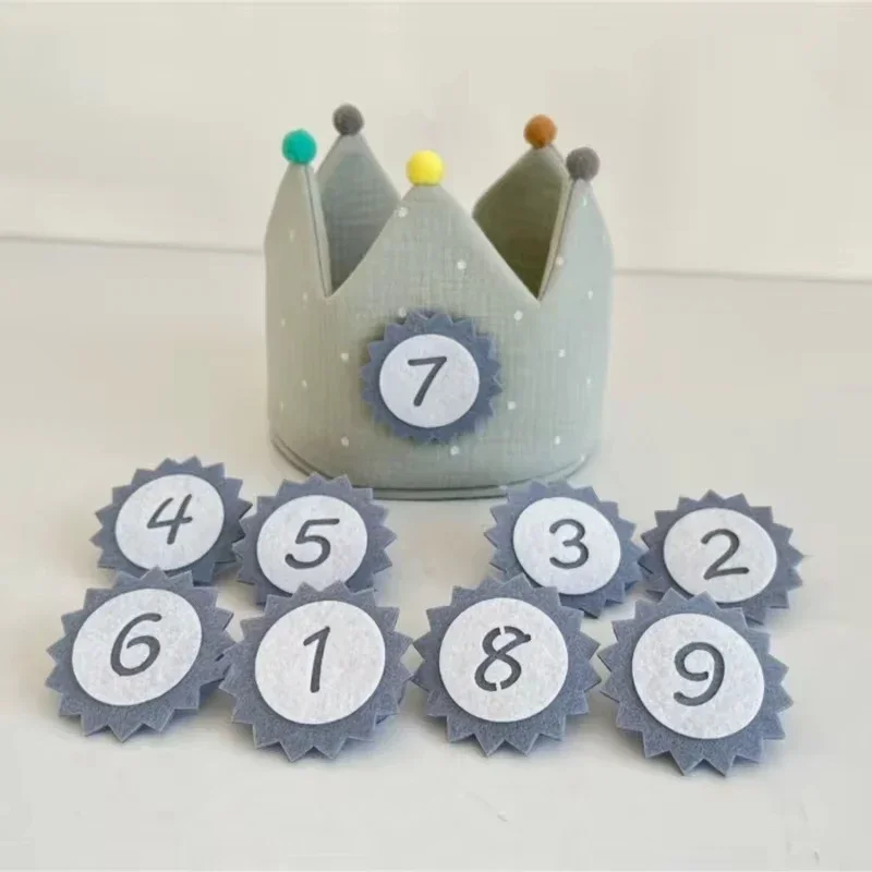 Corona de algodón para fotos infantiles – Sombrero bebé fiesta - imagen 5