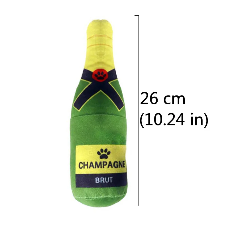 Juguetes interactivos para perros, botella de vino y champán con forma de juguete para mascotas, juguete de Vodka relleno de felpa, resistente a mordeduras chirriantes, suministros para mascotas, whisky - imagen 4