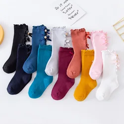 Calcetines de algodón hasta la rodilla para niños y niñas