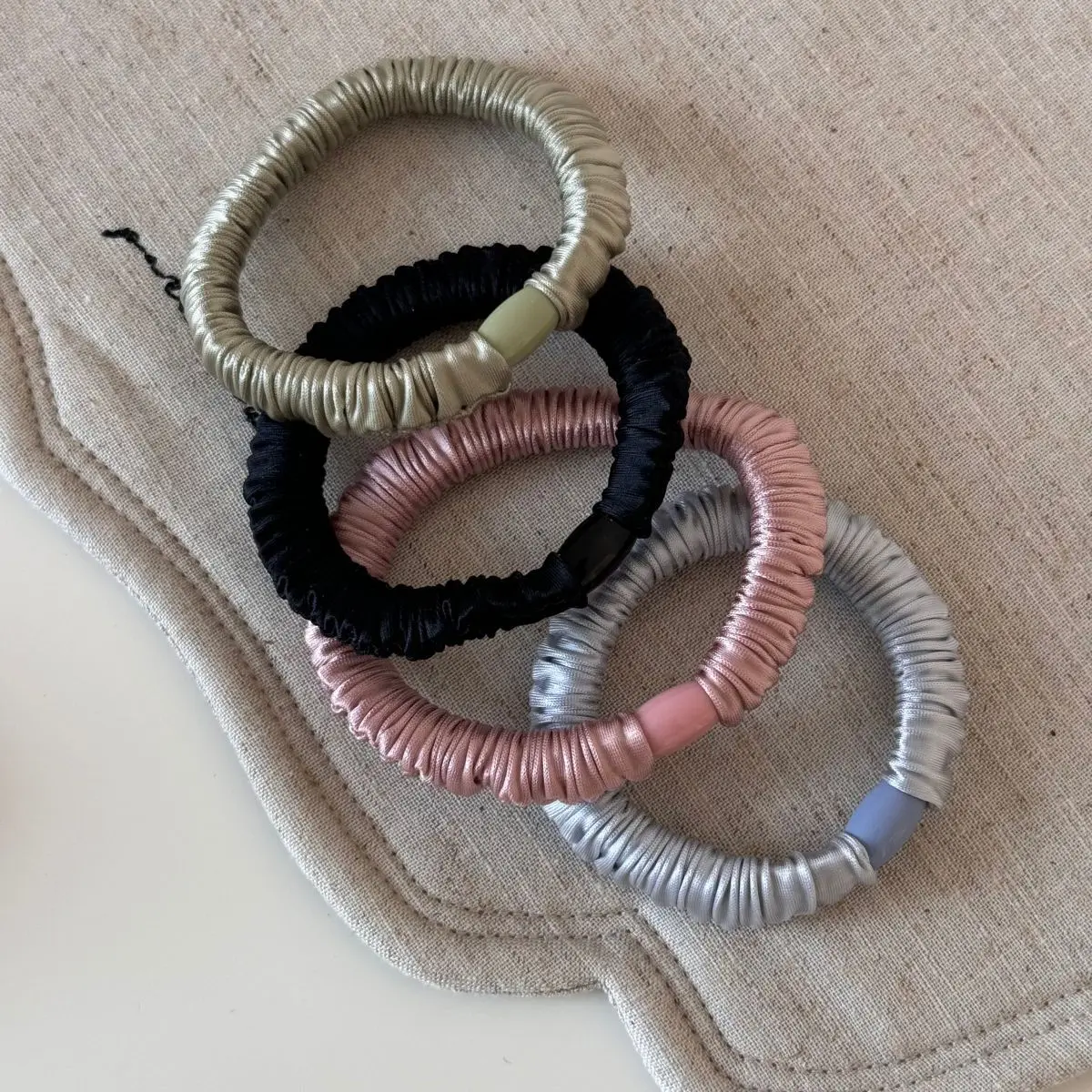 Diadema de seda de hielo de alta elasticidad, básica coreana, Simple, Color sólido, accesorios para el cabello para niñas y niños - imagen 4