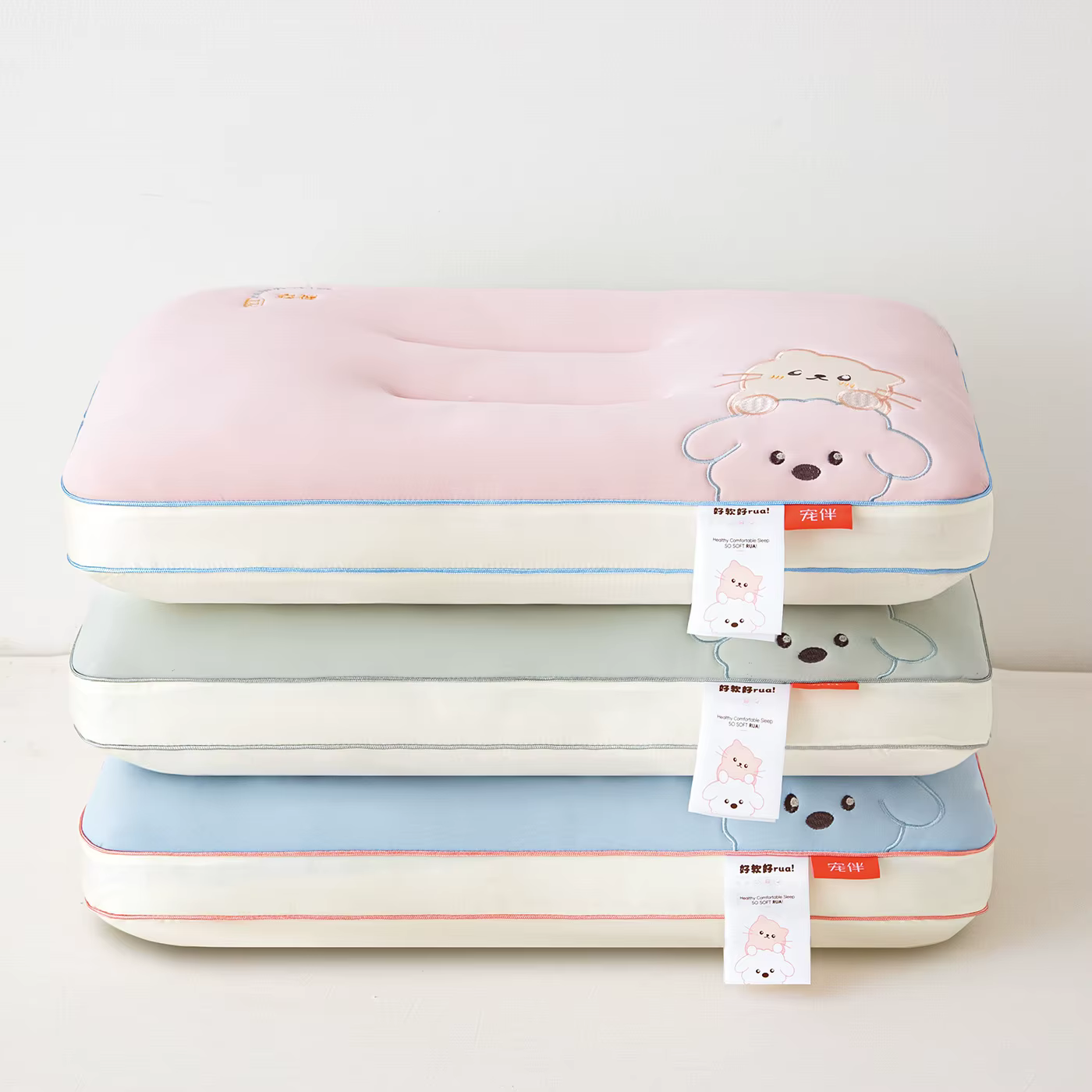 Almohada de látex natural con diseño infantil para dormir - imagen 4