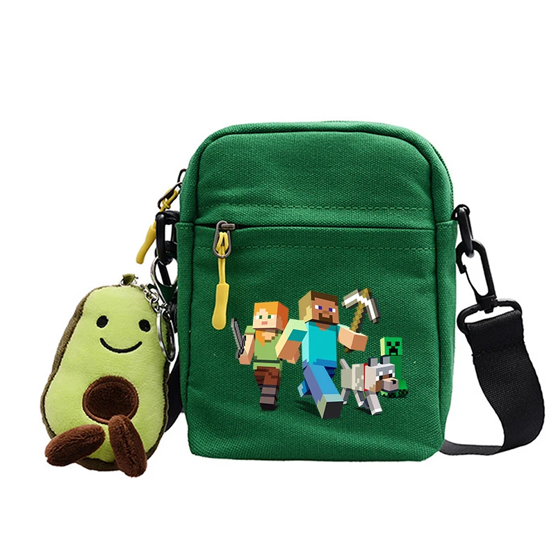 Bolso de hombro para mujeres adultas, bolsos cruzados con estampado de dibujos animados de 18CM para niños y niñas, paquete cuadrado de moda de Anime de lona, bonito regalo de cumpleaños - imagen 5